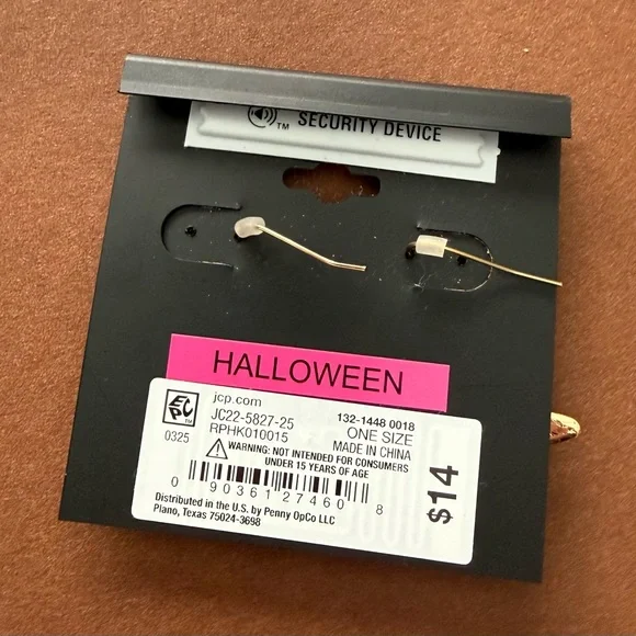 Charming Purple Witch Hat Earrings - Picture 2 of 2